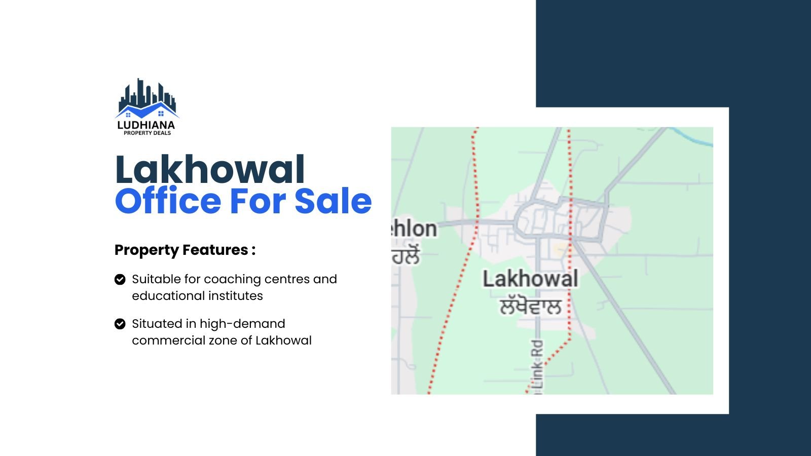 Lakhowal Market Office 529 Sq.Yard Dual Road