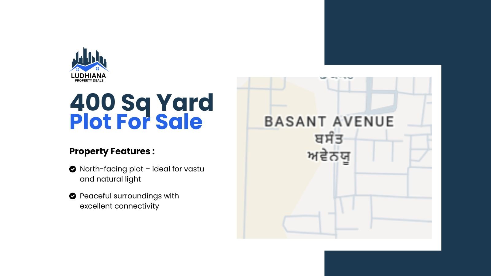 North-Facing 400 Sq. Yards Residential Plot in Basant Avenue